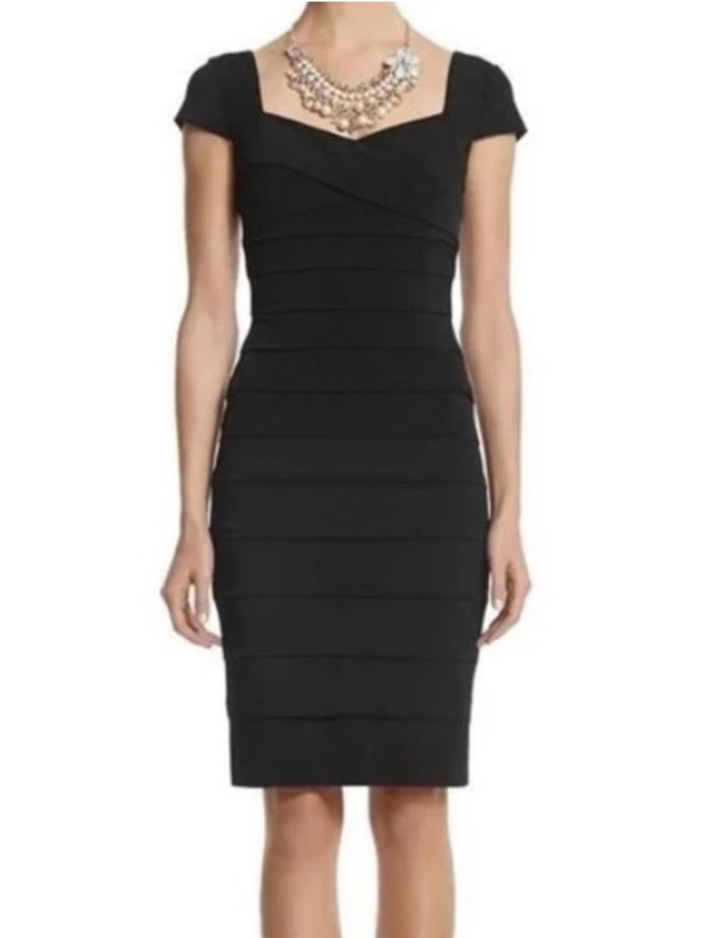 White House Black Market bandage shutter dress bodycon size 4